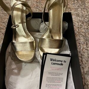 Larroude Dolly Leather Platform Sandals